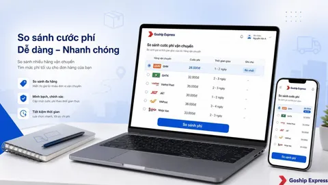 Goship so sánh phí ship: Tiết kiệm 20% chi phí vận chuyển