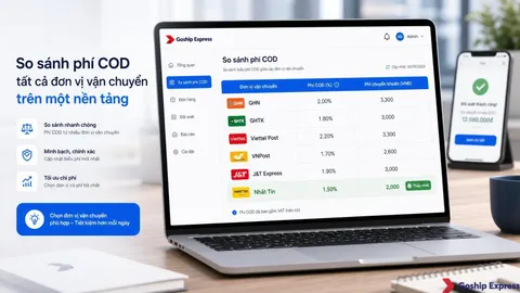 So sánh bảng phí COD 2025: GHN, GHTK, Viettel Post, VNPost
