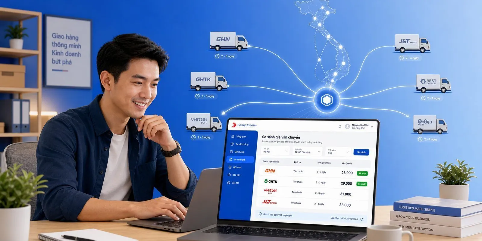 Giải pháp giao hàng đa hãng: Một tài khoản, chọn hãng rẻ