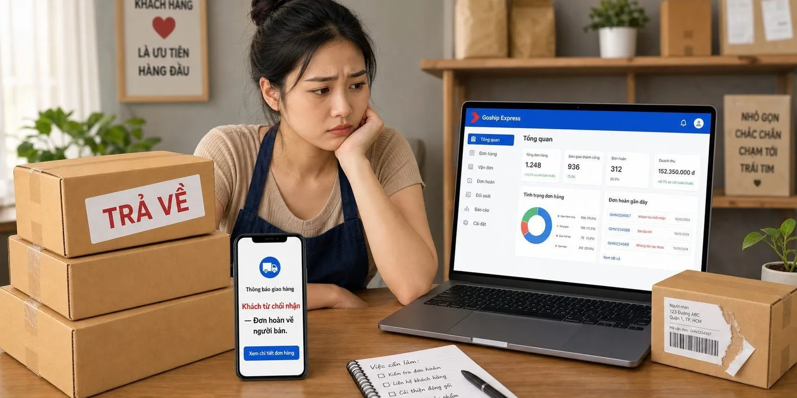 5 cách xử lý khách bom hàng giảm tỷ lệ từ chối nhận | Goship