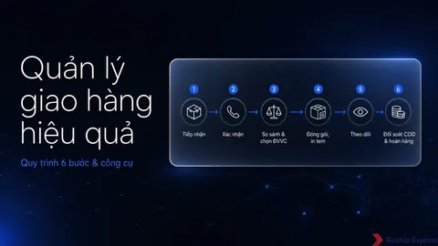 Quản lý giao hàng hiệu quả: Quy trình 6 bước cho shop online