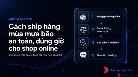 Cách ship hàng mùa mưa bão an toàn: 4 bước chống thấm