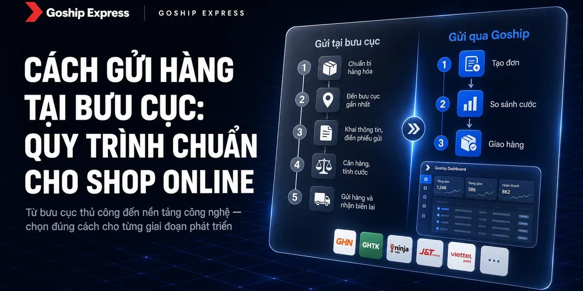 Cách Gửi Hàng Tại Bưu Cục: Quy Trình 5 Bước Cho Shop Online