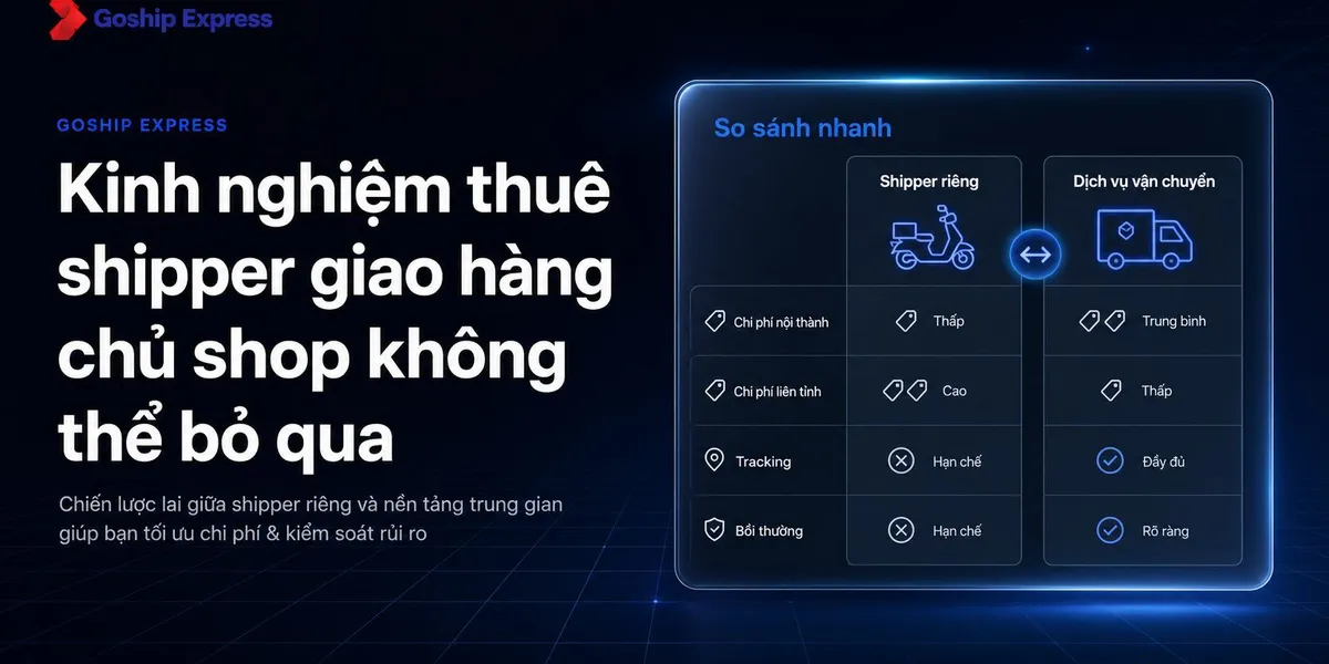 Thuê shipper giao hàng: Kinh nghiệm chọn người & dịch vụ