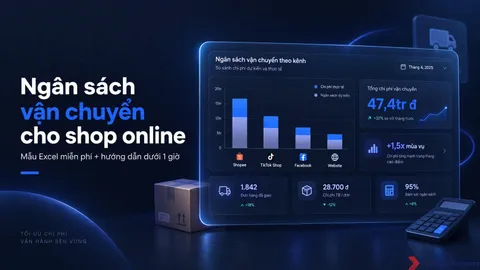 Ngân sách vận chuyển shop online: Mẫu Excel + Hướng dẫn